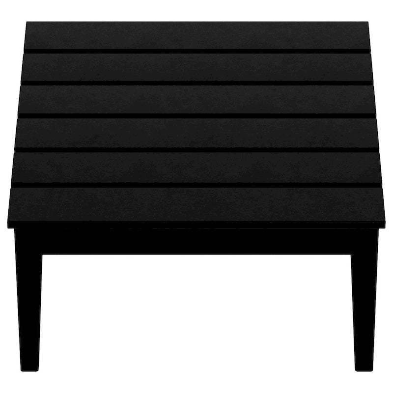 Table de conversation carrée moderne Polytrends Shoreside en PEHD écologique, résistante aux intempéries, 81 cm