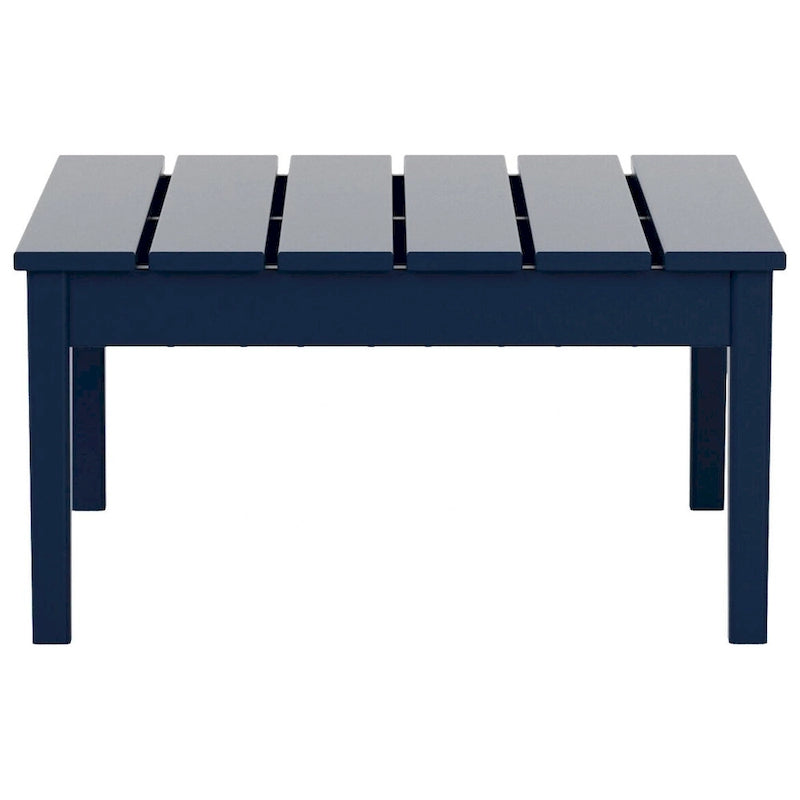 Table de conversation carrée moderne Polytrends Shoreside en PEHD écologique, résistante aux intempéries, 81 cm