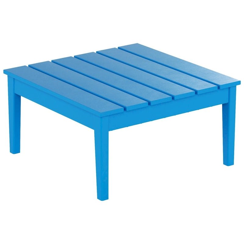 Table de conversation carrée moderne Polytrends Shoreside en PEHD écologique, résistante aux intempéries, 81 cm