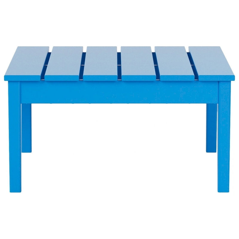 Table de conversation carrée moderne Polytrends Shoreside en PEHD écologique, résistante aux intempéries, 81 cm