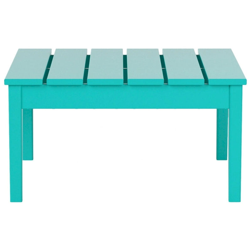 Table de conversation carrée moderne Polytrends Shoreside en PEHD écologique, résistante aux intempéries, 81 cm