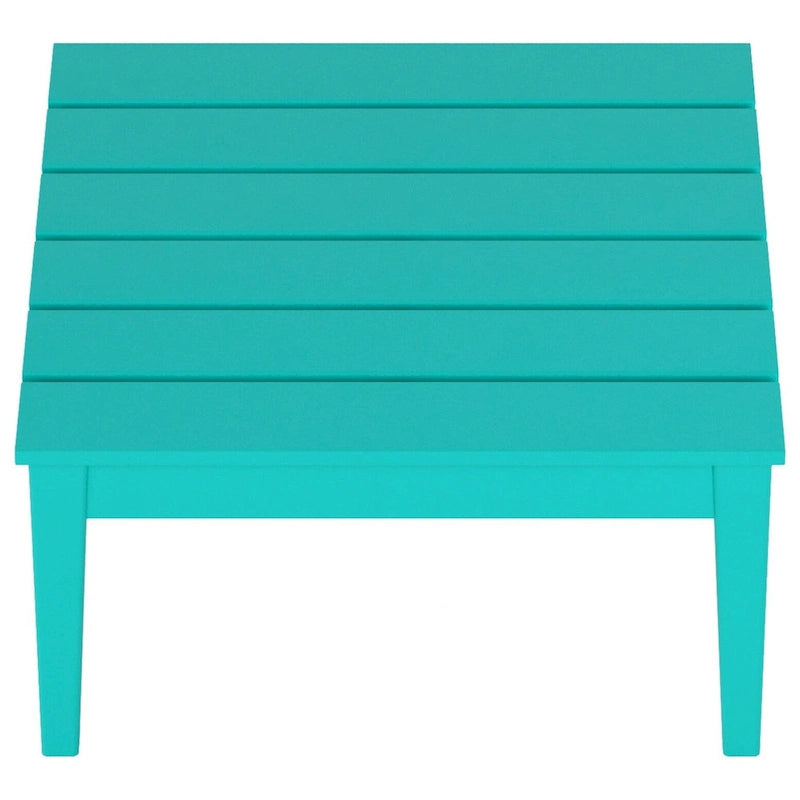 Table de conversation carrée moderne Polytrends Shoreside en PEHD écologique, résistante aux intempéries, 81 cm