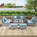 Corvus Ensemble de canapé modulable 10 pièces gris