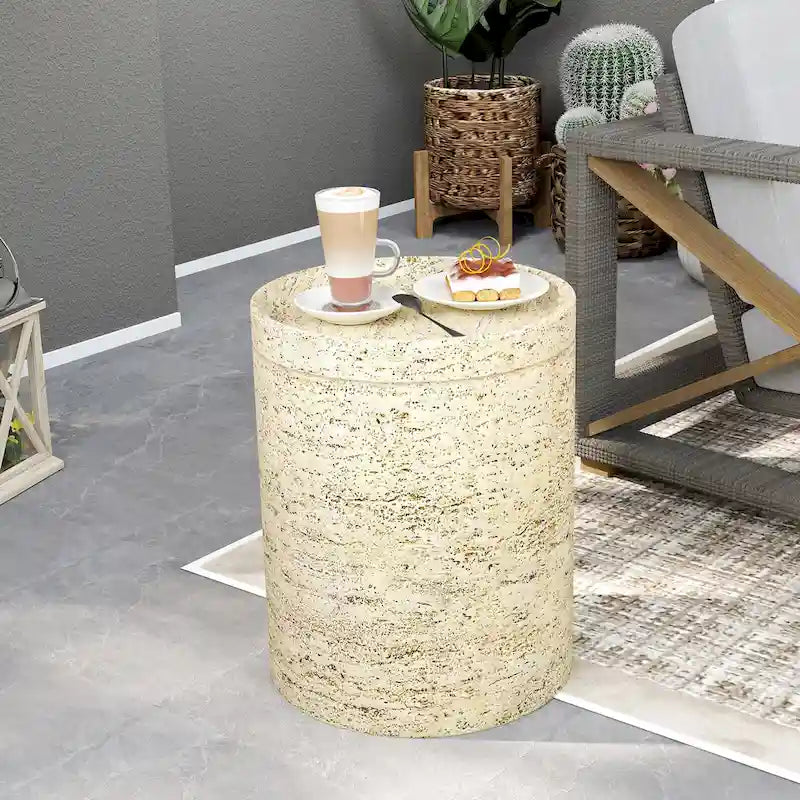 Table d'appoint ronde d'extérieur COSIEST de 14 pieds
