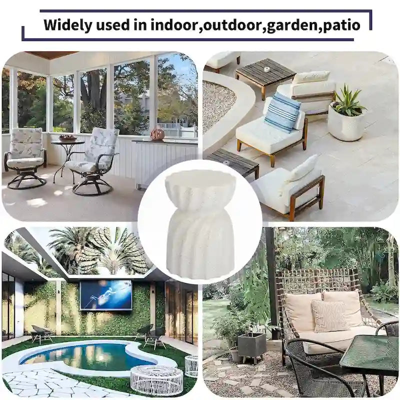 Table d'appoint ronde d'extérieur COSIEST de 14 pieds