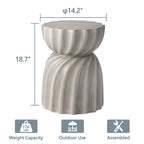 Table d'appoint ronde d'extérieur COSIEST de 14 pieds
