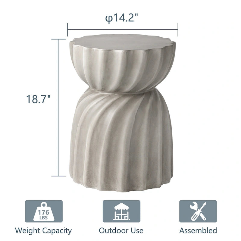 Table d'appoint ronde d'extérieur COSIEST de 14 pieds