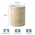 Table d'appoint ronde d'extérieur COSIEST de 14 pieds