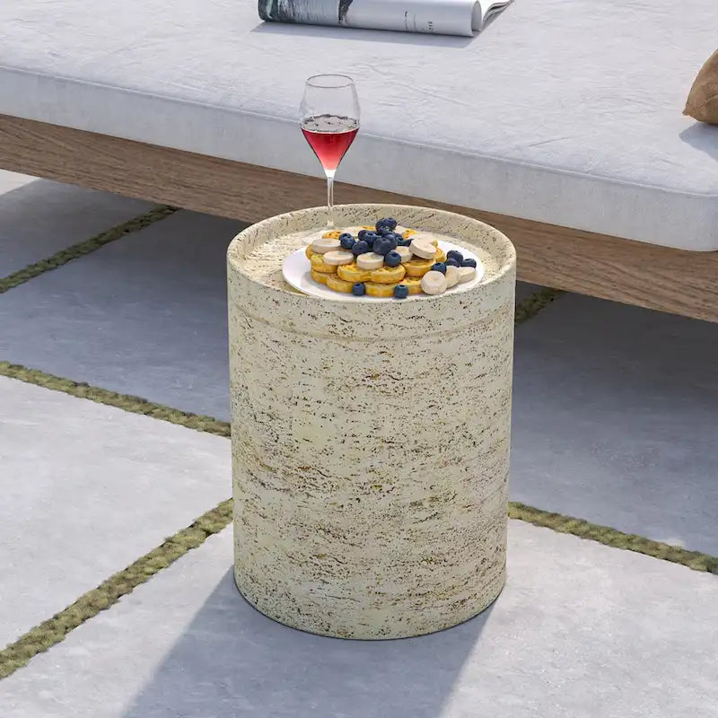 Table d'appoint ronde d'extérieur COSIEST de 14 pieds