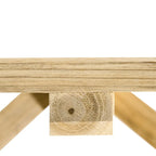 Banc de jardin extérieur en bois Outsunny pour 2 personnes avec pieds uniques en forme de roue – 38,5 L x 19,75 P x 15,5 H