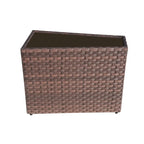 Table d'appoint de patio en osier d'extérieur, lot de 2