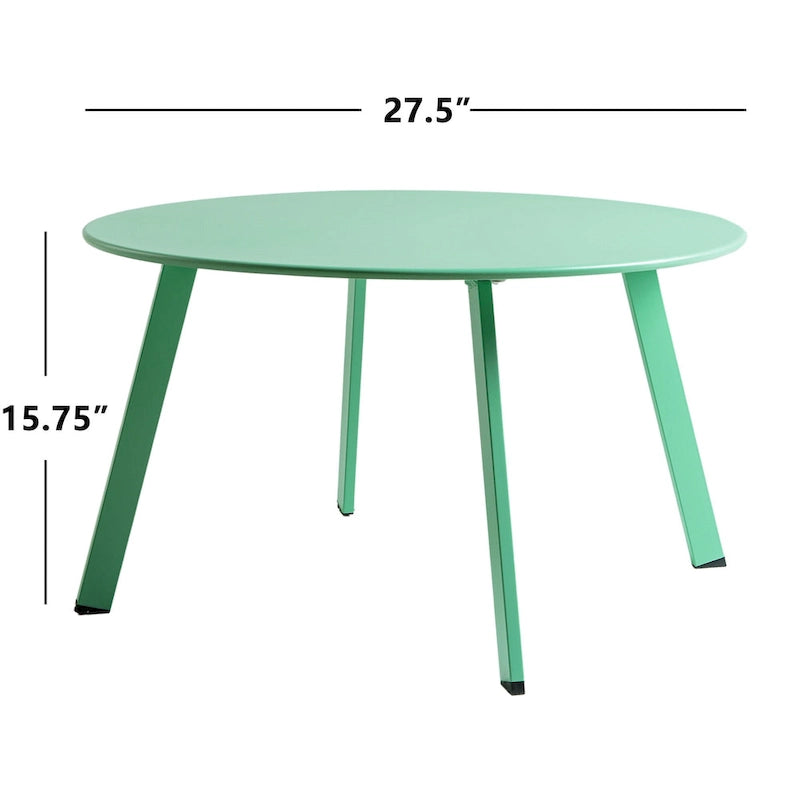 Table basse ronde d'extérieur en acier