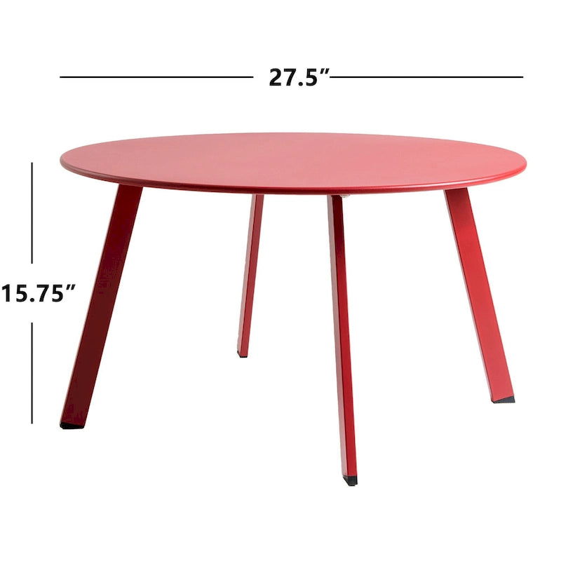 Table basse ronde d'extérieur en acier