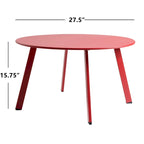 Table basse ronde d'extérieur en acier