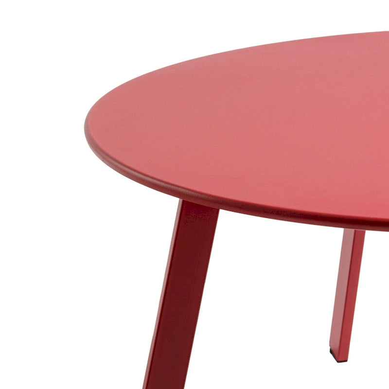 Table basse ronde d'extérieur en acier