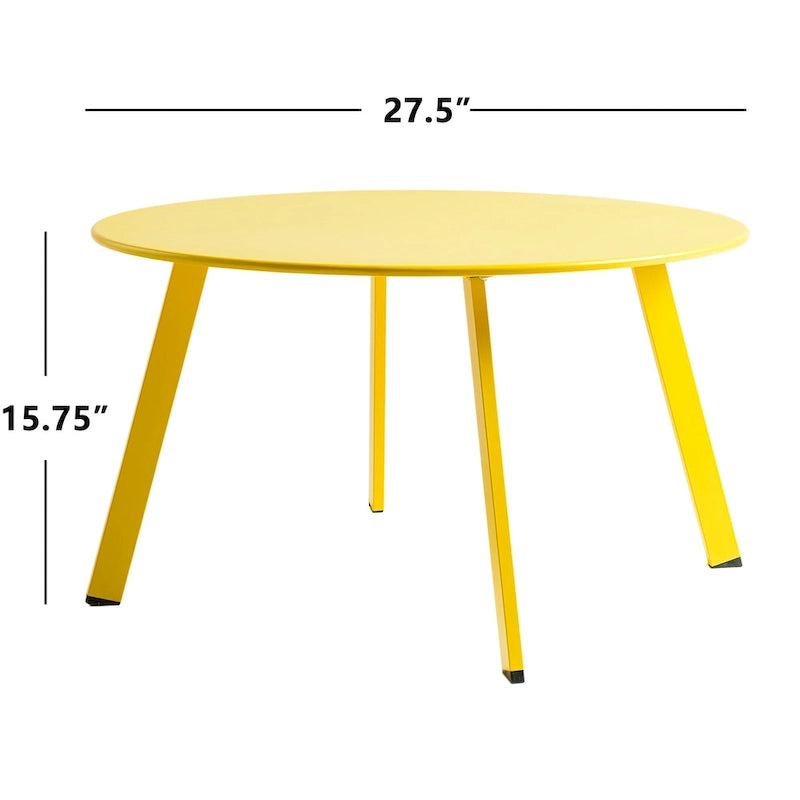Table basse ronde d'extérieur en acier