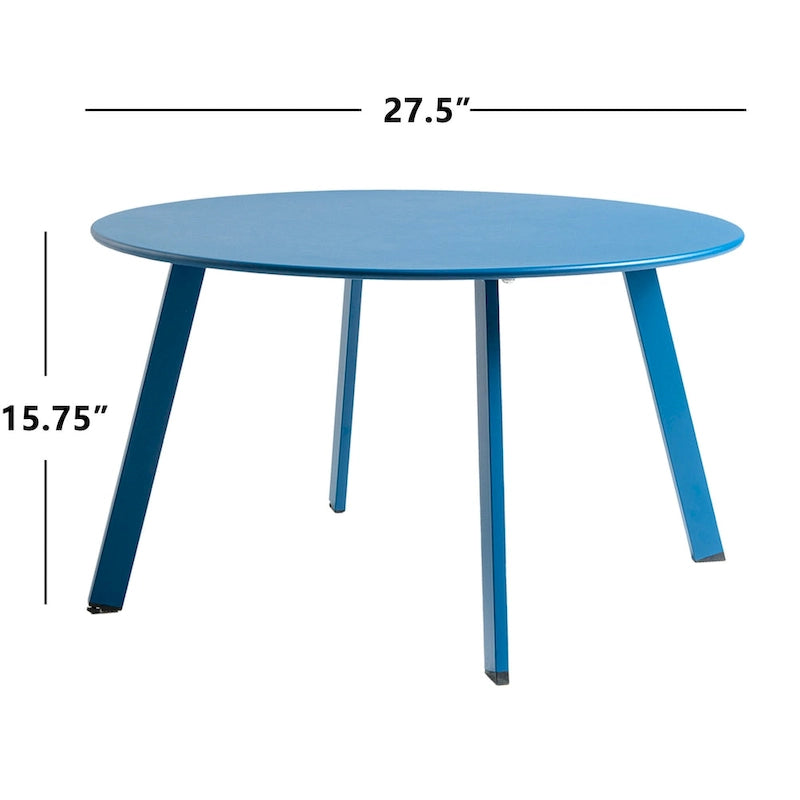 Table basse ronde d'extérieur en acier