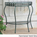 Table demi-lune à 2 niveaux Santa Fe Nailhead