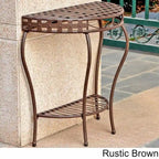 Table demi-lune à 2 niveaux Santa Fe Nailhead