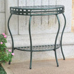 Table demi-lune à 2 niveaux Santa Fe Nailhead