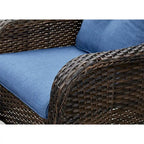 Chaises de patio extérieures en rotin Gymojoy avec coussins, ensemble de 2