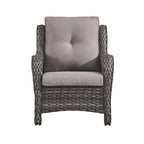Chaises de patio extérieures en rotin Gymojoy avec coussins, ensemble de 2