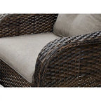 Chaises de patio extérieures en rotin Gymojoy avec coussins, ensemble de 2