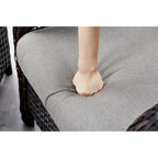 Chaises de patio extérieures en rotin Gymojoy avec coussins, ensemble de 2