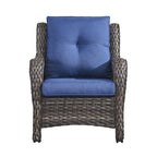 Chaises de patio extérieures en rotin Gymojoy avec coussins, ensemble de 2