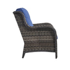Chaises de patio extérieures en rotin Gymojoy avec coussins, ensemble de 2