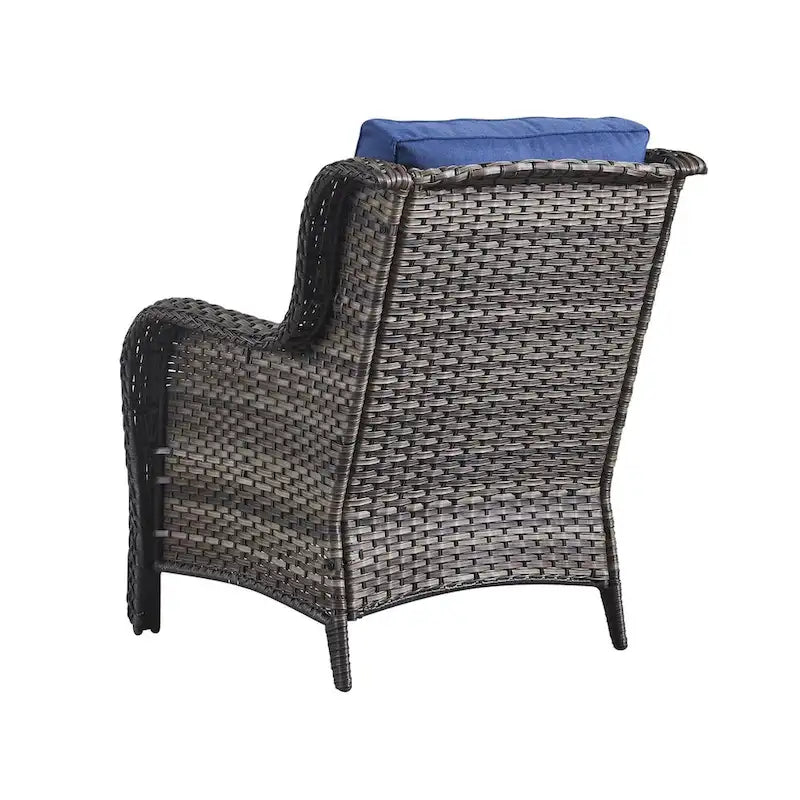 Chaises de patio extérieures en rotin Gymojoy avec coussins, ensemble de 2