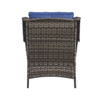 Chaises de patio extérieures en rotin Gymojoy avec coussins, ensemble de 2