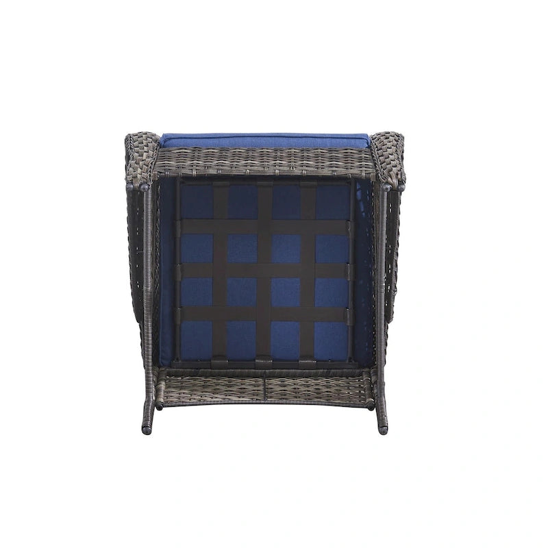 Chaises de patio extérieures en rotin Gymojoy avec coussins, ensemble de 2
