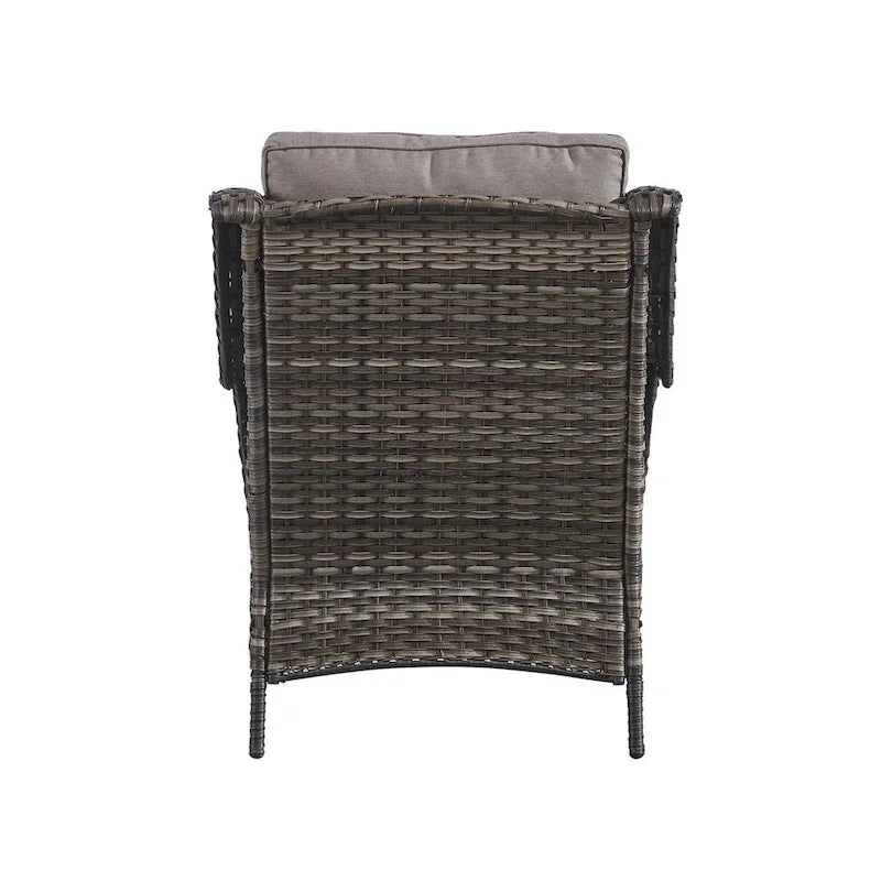 Chaises de patio extérieures en rotin Gymojoy avec coussins, ensemble de 2