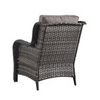Chaises de patio extérieures en rotin Gymojoy avec coussins, ensemble de 2