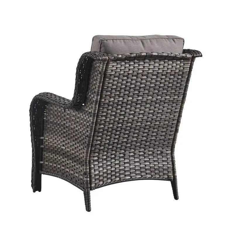 Chaises de patio extérieures en rotin Gymojoy avec coussins, ensemble de 2