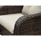 Chaises de patio extérieures en rotin Gymojoy avec coussins, ensemble de 2