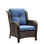 Chaises de patio extérieures en rotin Gymojoy avec coussins, ensemble de 2