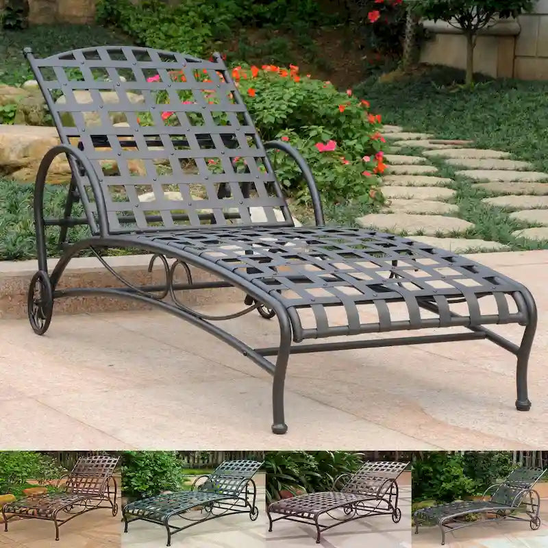 Santa Fe Nailhead Multi-position Chaise Lounge