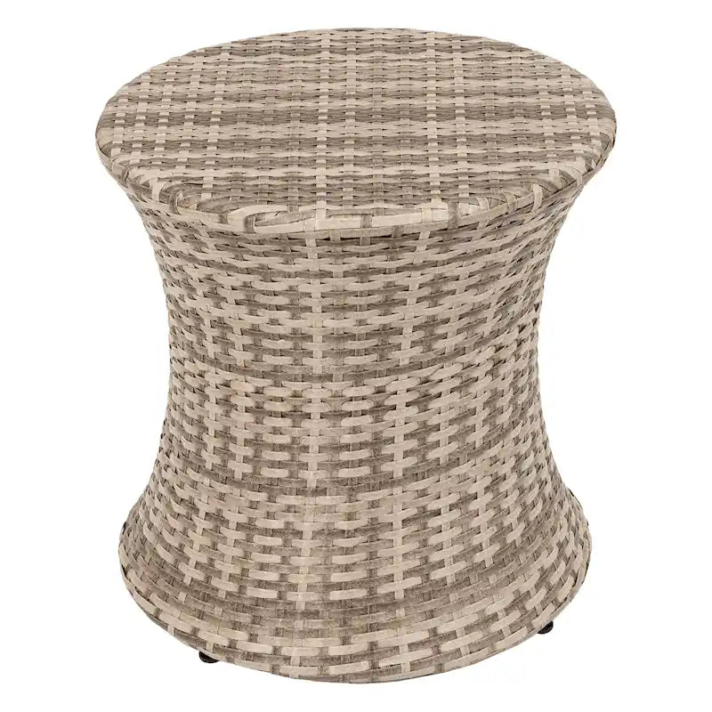 Outdoor Patio 20Tall Round Wicker Accent Side Table