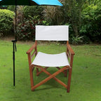 Lot de 2 chaises pliantes en bois, chaises de réalisateur, chaises pliantes en toile