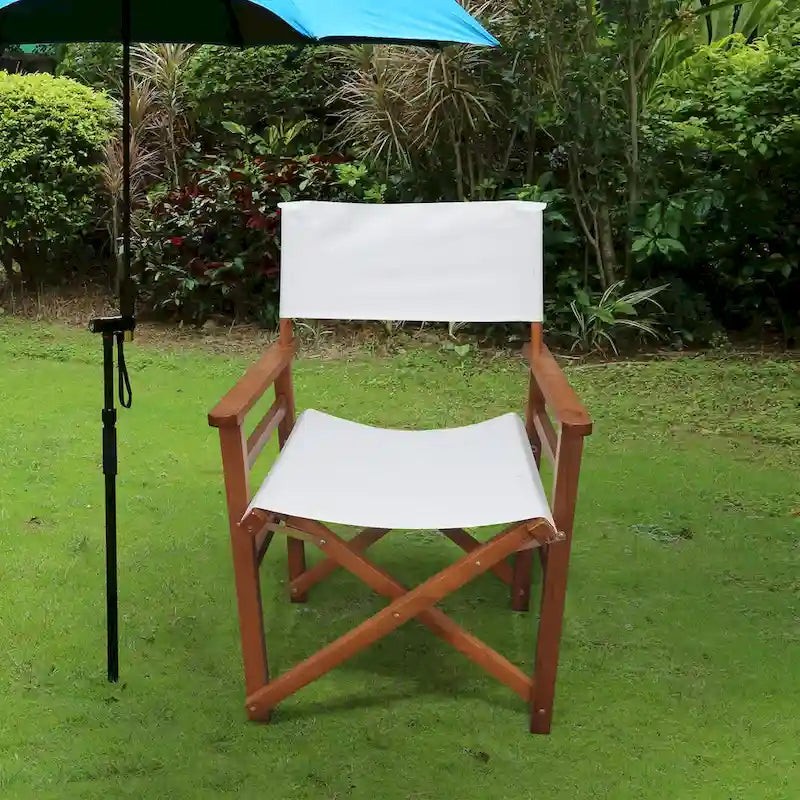 Lot de 2 chaises pliantes en bois, chaises de réalisateur, chaises pliantes en toile
