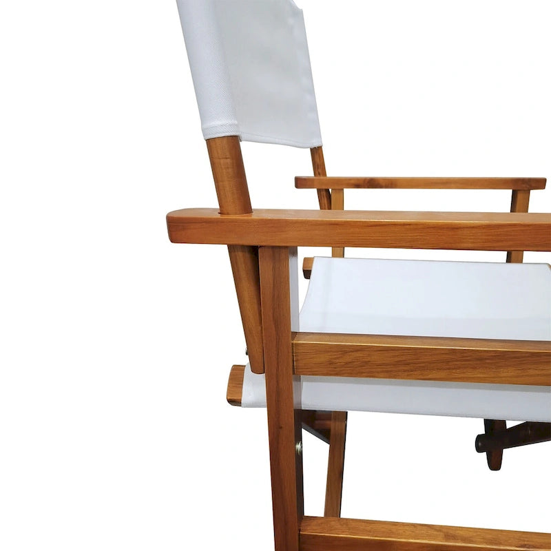 Lot de 2 chaises pliantes en bois, chaises de réalisateur, chaises pliantes en toile