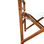 Lot de 2 chaises pliantes en bois, chaises de réalisateur, chaises pliantes en toile