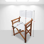 Lot de 2 chaises pliantes en bois, chaises de réalisateur, chaises pliantes en toile
