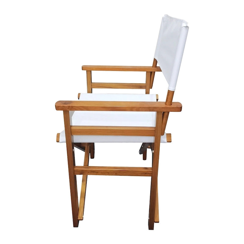 Lot de 2 chaises pliantes en bois, chaises de réalisateur, chaises pliantes en toile