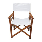 Lot de 2 chaises pliantes en bois, chaises de réalisateur, chaises pliantes en toile