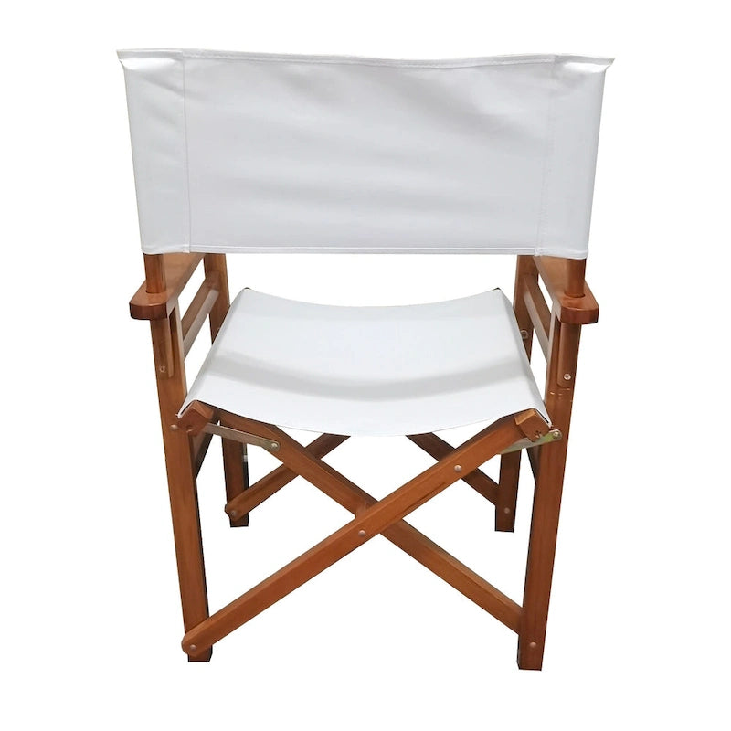 Lot de 2 chaises pliantes en bois, chaises de réalisateur, chaises pliantes en toile