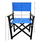Lot de 2 chaises pliantes en bois, chaises de réalisateur, chaises pliantes en toile