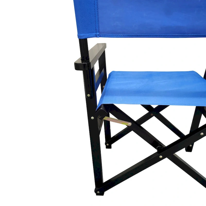 Lot de 2 chaises pliantes en bois, chaises de réalisateur, chaises pliantes en toile